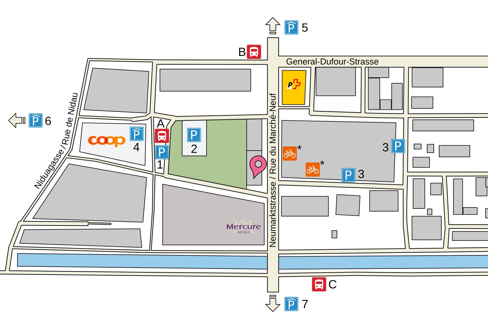 Carte de l'emplacement Centre Plexus